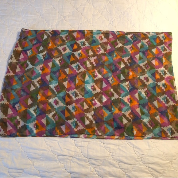Multi-Color Aztec Print Infinity Scarf - Picture 2 of 4